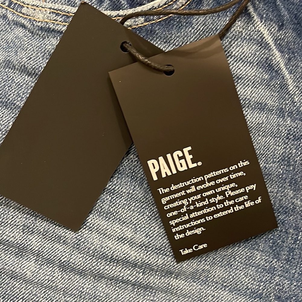 PAIGE High Waisted Vintage Inspired Noella Relaxed Straight Leg Jeans - 26W - Picture 14 of 16